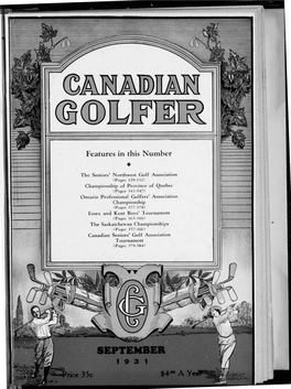 Canadian Golfer, September, 1931