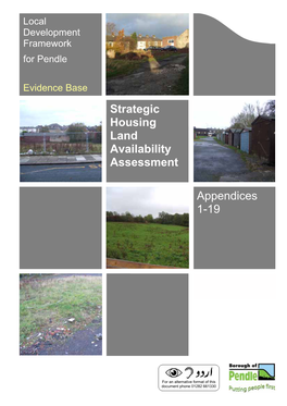 Appendices 1-19 Strategic Housing Land Availability Assessment