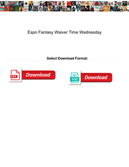 Espn Fantasy Waiver Time Wednesday
