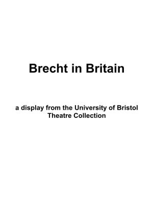 Brecht in Britain