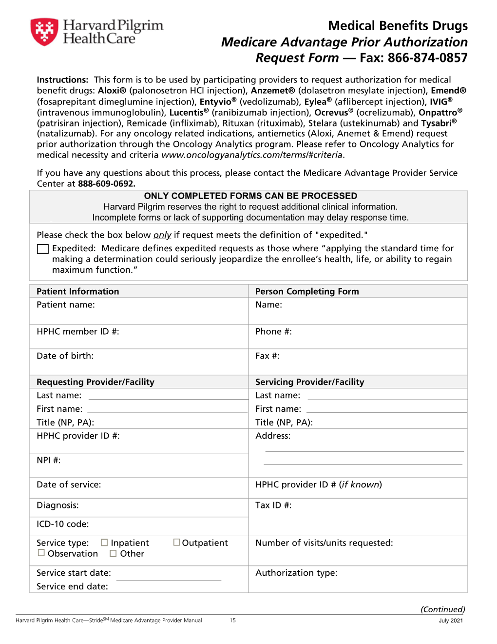 Medical Benefit Drugs Prior Authorization Request Form DocsLib