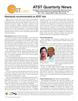 ATST Quarterly News