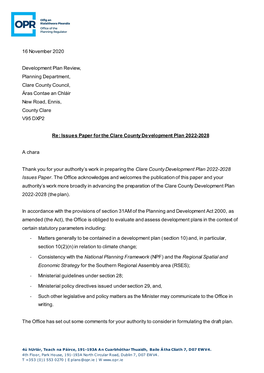Issues Paper for the Clare County Development Plan 2022-2028