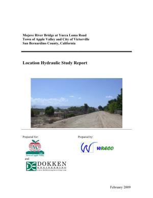 Location Hydraulic Study Report
