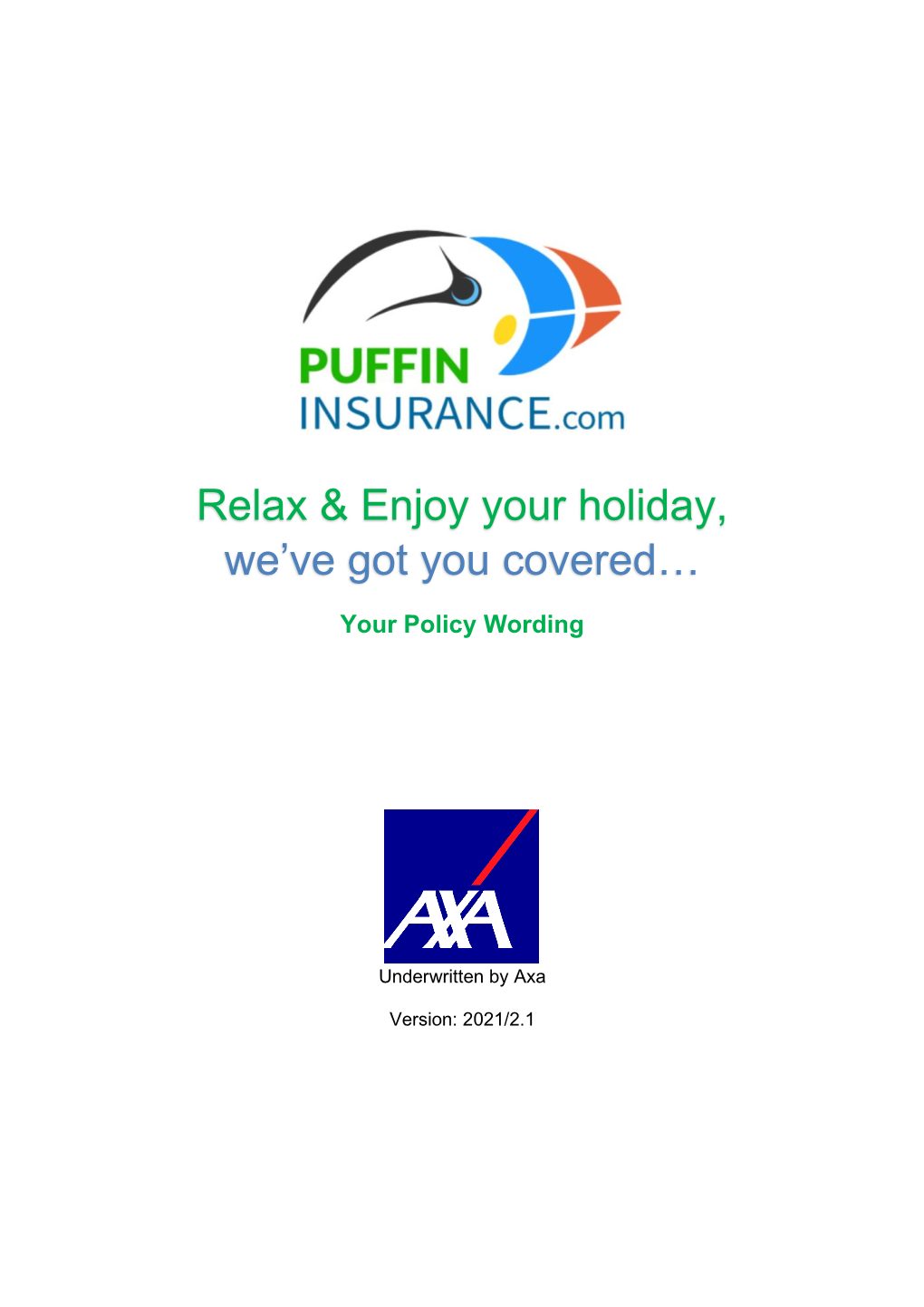 Puffin Policy Wording.Pdf