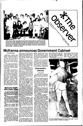 Mckenna Announces Government Cabinet