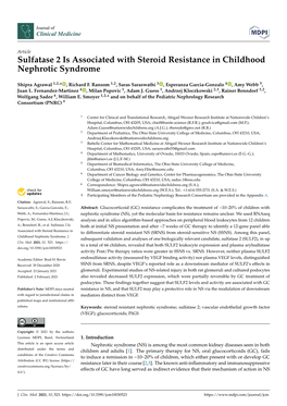 Sulfatase 2 Is Associated with Steroid Resistance in Childhood Nephrotic Syndrome