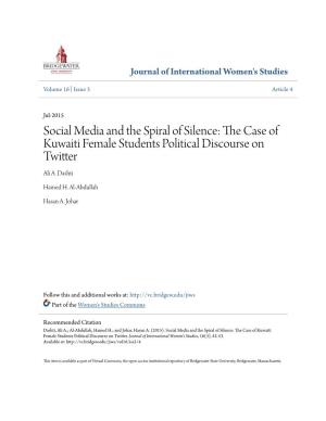 Social Media and the Spiral of Silence: the Case of Kuwaiti Female Students’ Political Discourse on Twitter