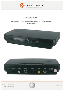 Multi-System Pal/Ntsc/Secam Converter Cdm-660