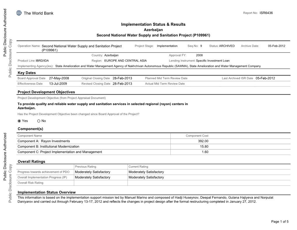 World Bank Document