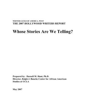 2007 Hollywood Writers Report