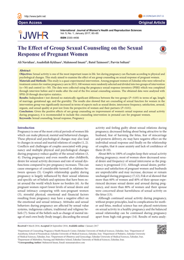 The Effect of Group Sexual Counseling on the Sexual
