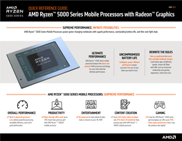 AMD Ryzen™ 5000 Series Mobile Processors with Radeon™ Graphics