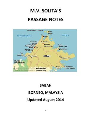 M.V. Solita's Passage Notes