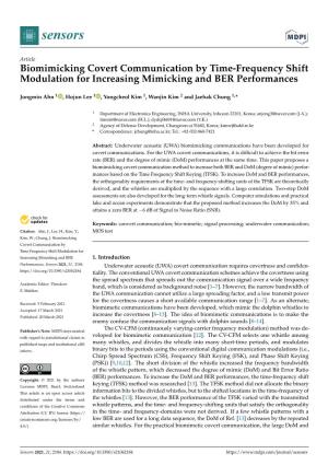 Biomimicking Covert Communication by Time-Frequency Shift Modulation for Increasing Mimicking and BER Performances