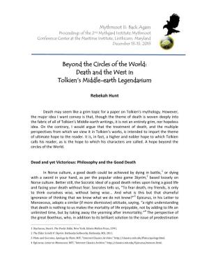 Beyond the Circles of the World: Death and the West in Tolkien's
