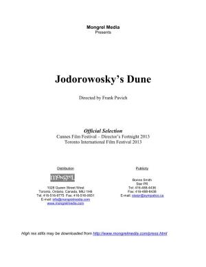 Jodorowosky's Dune