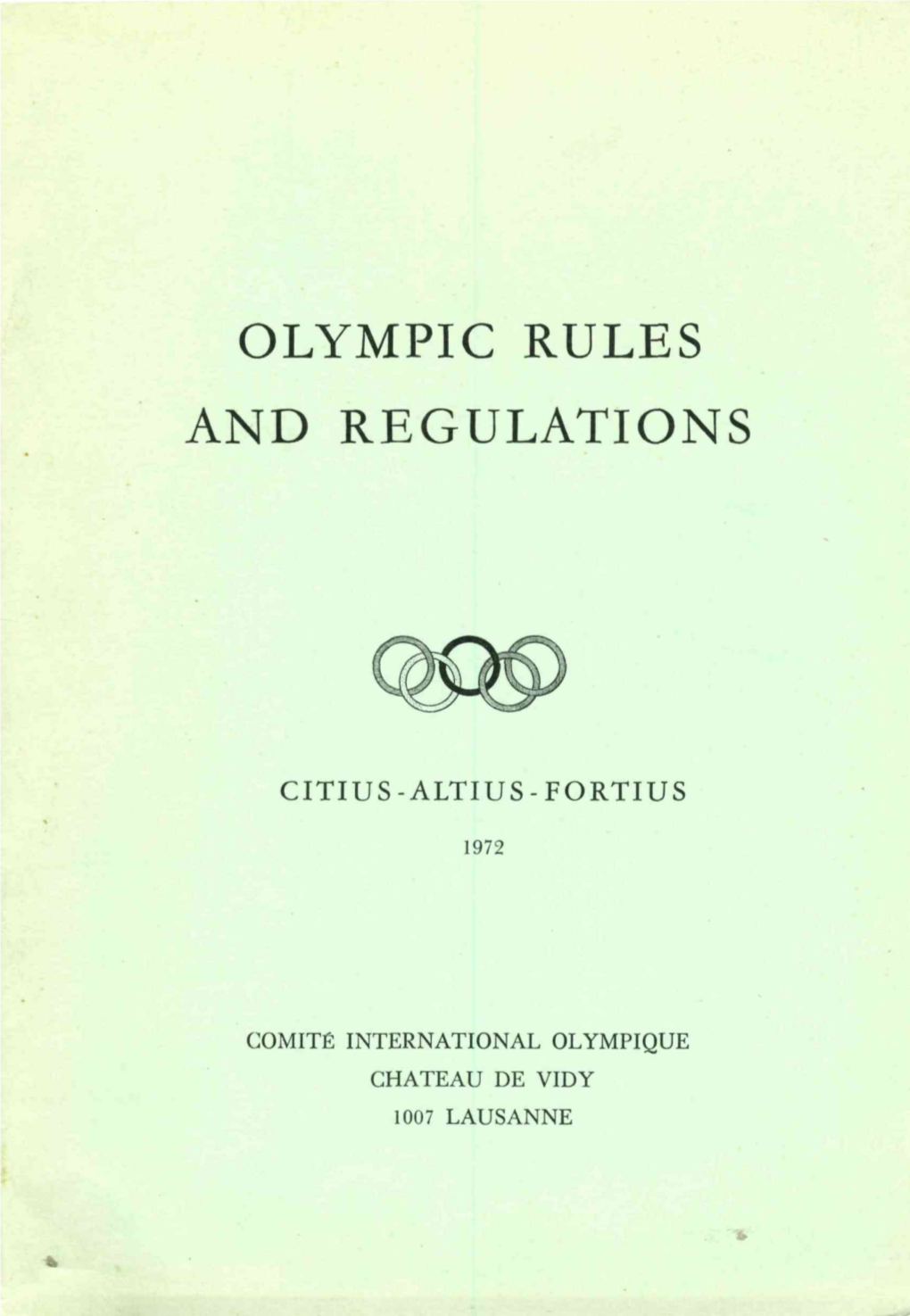 Olympic Charter 1972