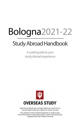 Bologna-IU Handbook Read the Program