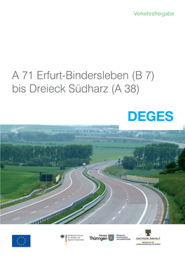 A 71 Erfurt-Bindersleben (B 7) Bis Dreieck Südharz (A 38)