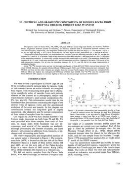 32. Chemical and Sr-Isotopic Composition of Igneous Rocks from Deep Sea Drilling Project Legs 59 and 60