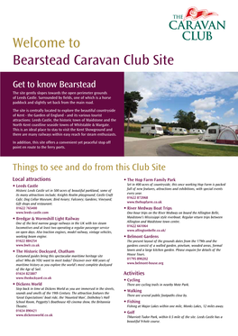 Welcome to Bearstead Caravan Club Site