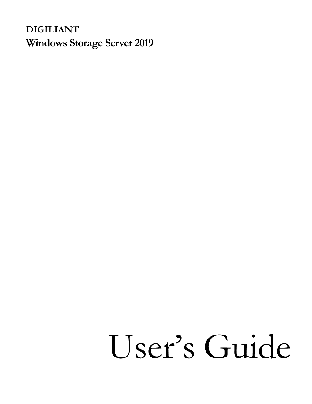 DIGILIANT Windows Storage Server 2019