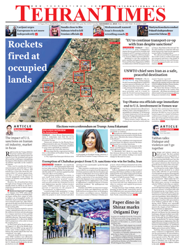 Rockets Fired at Occupied Lands