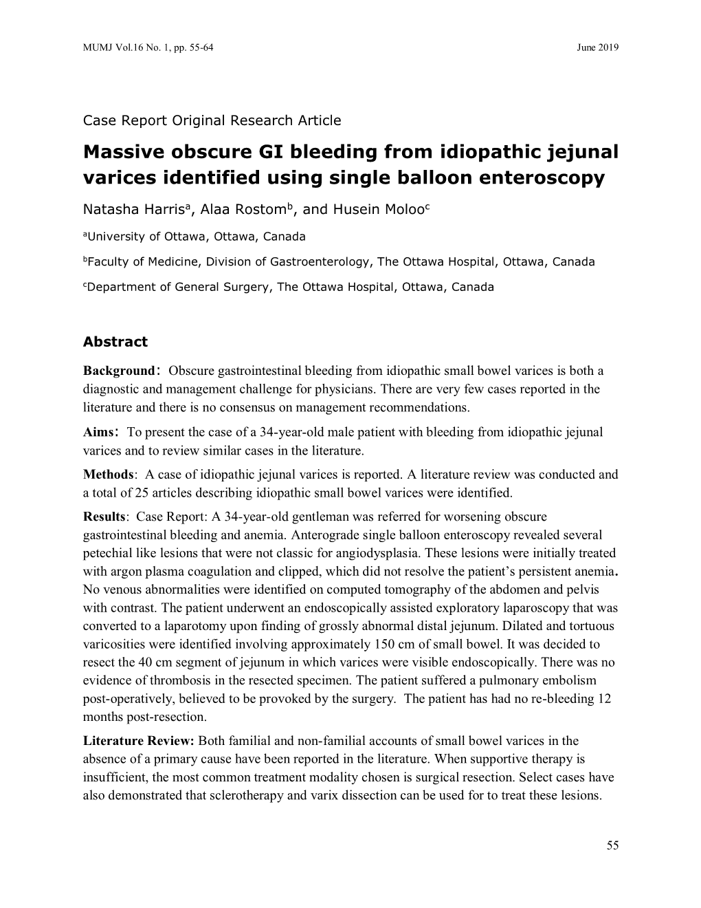 Massive Obscure GI Bleeding from Idiopathic Jejunal Varices Identified Using Single Balloon Enteroscopy