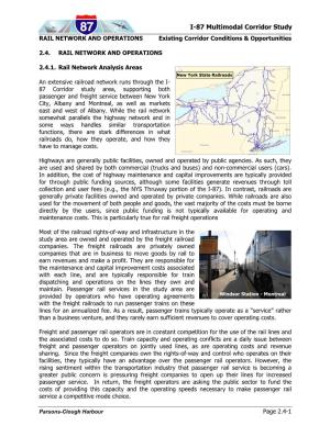 Chapter 2.4 Rail Network and Operations
