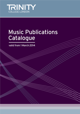 Music Publications Catalogue Valid from 1 March 2014 SYLLABUSES