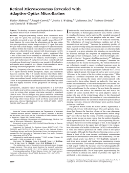 Retinal Microscotomas Revealed with Adaptive-Optics Microflashes