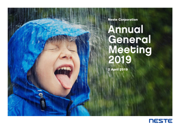 Neste Annual General Meeting 2019