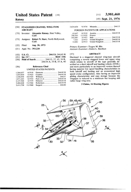 United States Patent (19) 11 3,981,460 Ratony (45) Sept