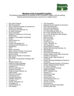 Members of the Competepa Coalition