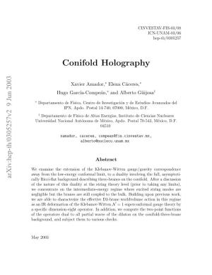 Conifold Holography
