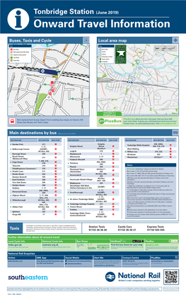 Local Area Map Buses, Taxis and Cycle