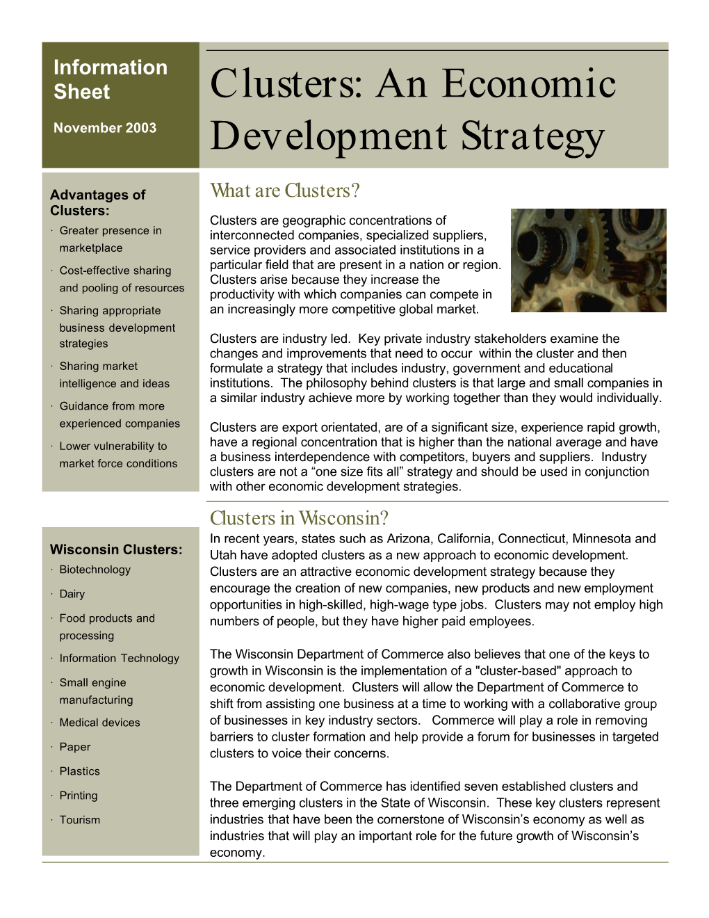 An Economic Development Strategy