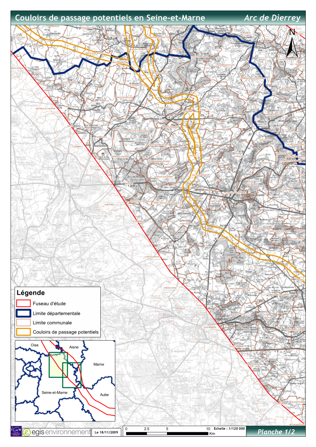 Couloirs De Passage Potentiels En Seine-Et-Marne Arc De Dierrey