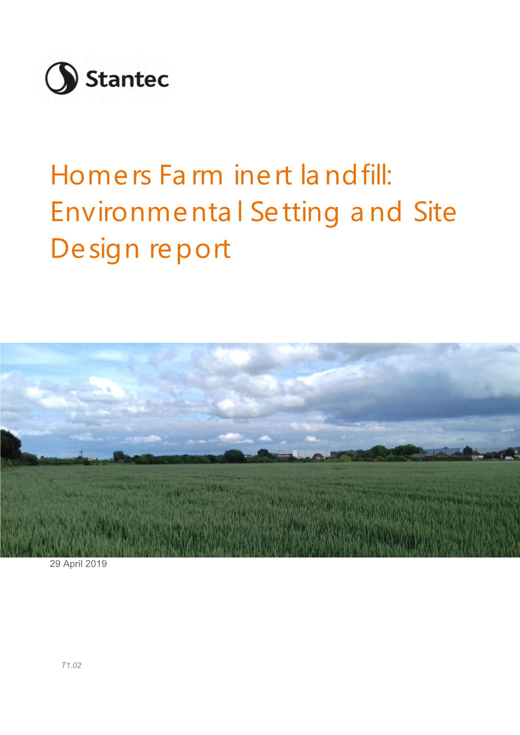 Homers Farm Inert Landfill: Environmental Setting and Site Design Report