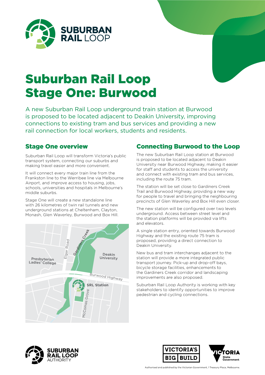 Suburban Rail Loop Stage One: Burwood