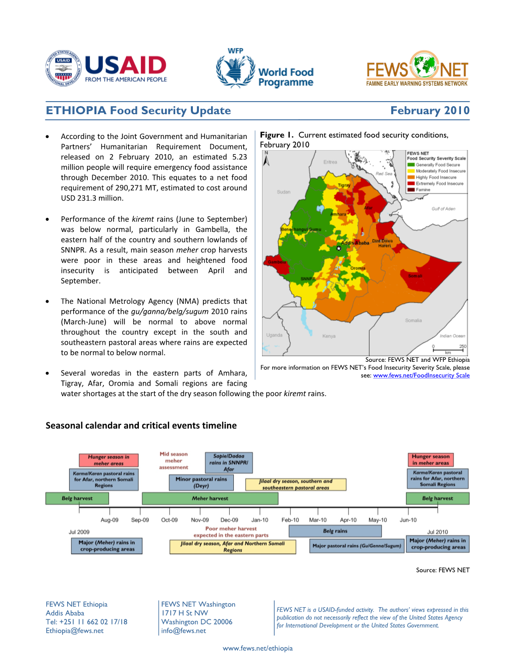 ETHIOPIA Food Security Update February 2010