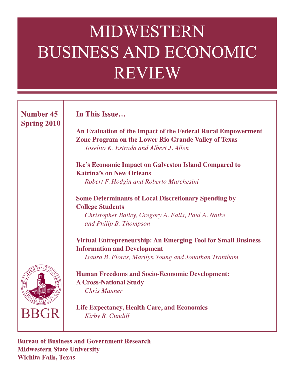 Midwestern Business and Economic Review