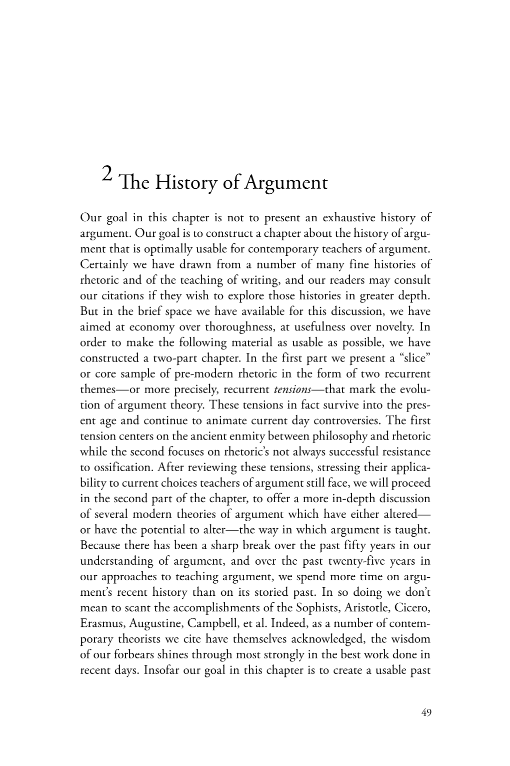 2. the History of Argument