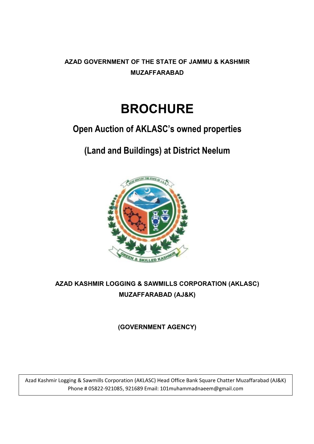 BROCHURE Open Auction of AKLASC’S Owned Properties