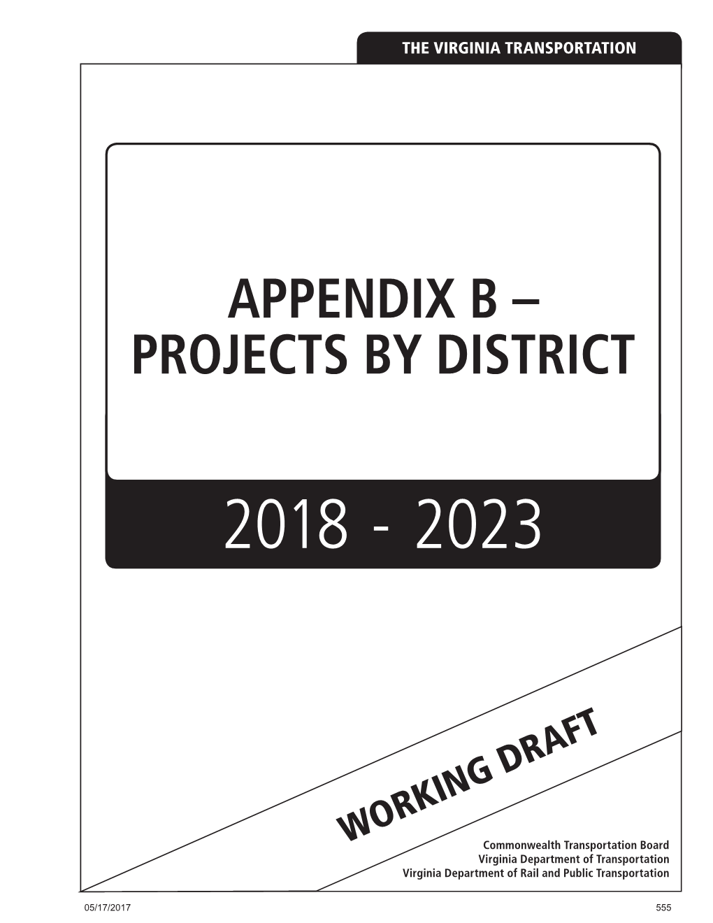 Appendix B – Projects by District
