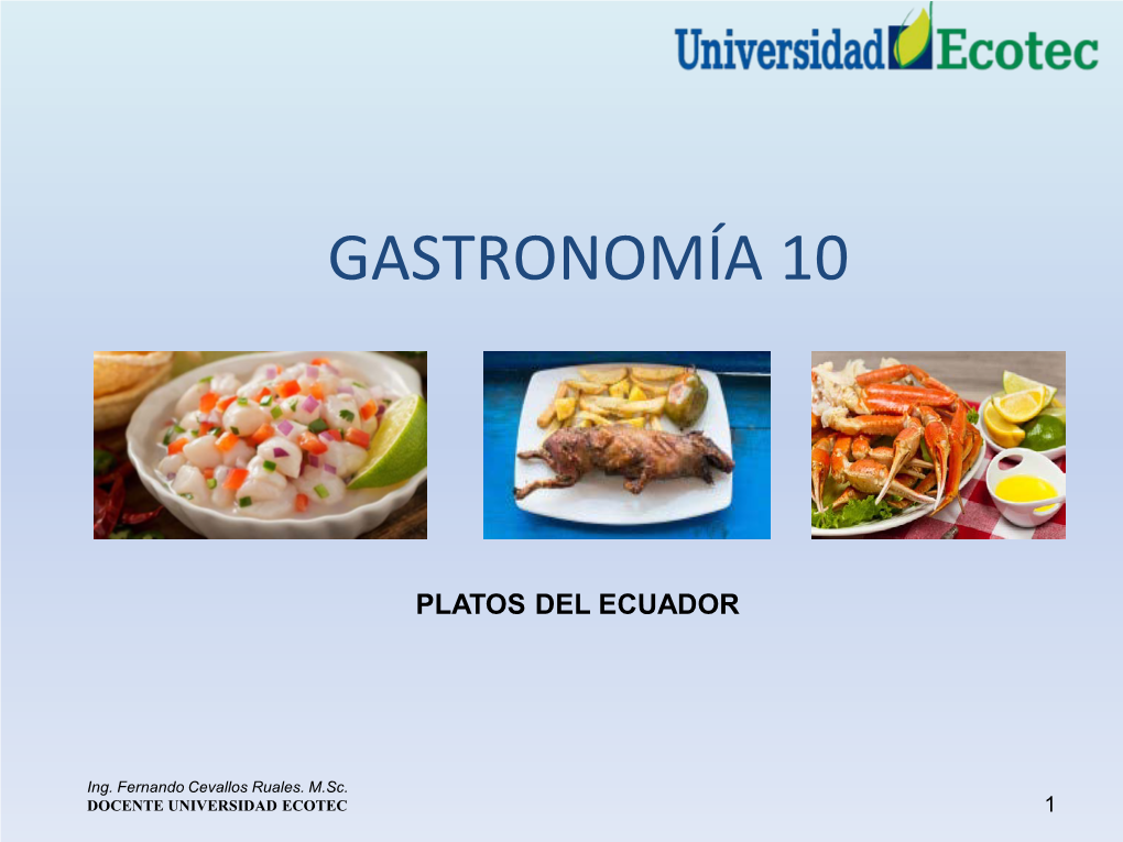 Platos Del Ecuador