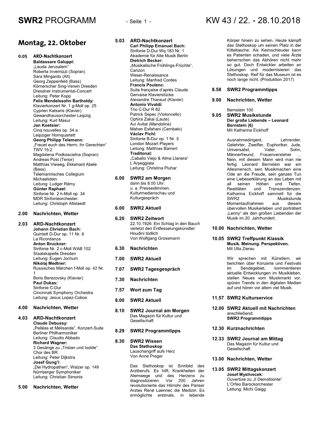 Swr2 Programm Kw 43