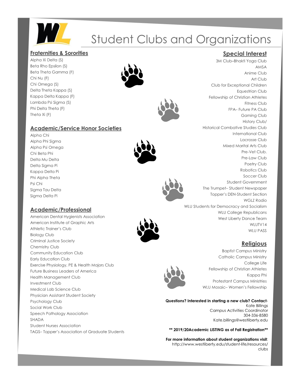 Student Clubs and Organizations