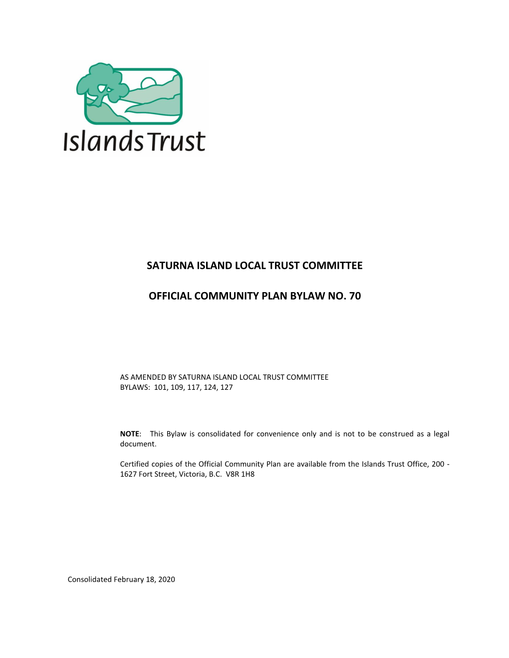 Saturna Island Local Trust Committee Official